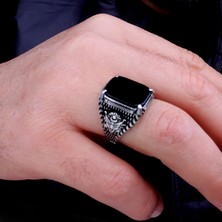 Argento Silver Oniks Taşlı 925 Ayar Gümüş Yüzük