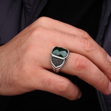 Argento Silver Yeşil Zirkon Taşlı 925 Ayar Gümüş Yüzük