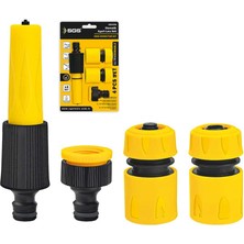 SGS4258 4’lü Bahçe Sulama Seti Otomatik Ayarlı Lans ve Hortum Bağlantı Aparatları