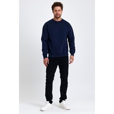 Tarz Cool Erkek Yumuşacık Kumaşlı Regular Fit Yuvarlak Yakalı Sweatshirt