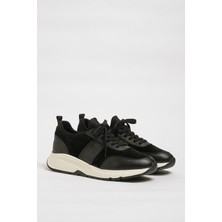 Faruk Balkanas Morran Model Hakiki Kombinasyonlu Deri Sneaker Ayakkabı