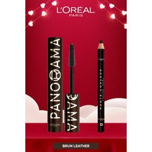 L'Oréal Paris L'oreal Paris Panorama Brun Leather Maskara + Haute Couleur Göz Kalemi