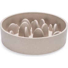 Storozde Beeztees Dbl Köpek Yavaş Besleme Mama Kabı, Bambu, Bej, 21CM, 1430ML