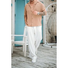 Tarz Cool Erkek Krep Kumaş Oversize Gömlek