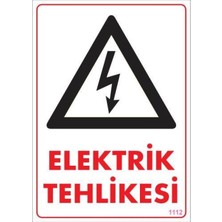 Zemira Elektrik Tehlikesi Uyarı Levhası 25X35 KOD:1112