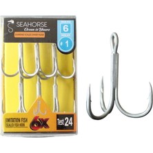 Sea Horse Diamond Scaled Sharp Hook Oty:6 No:1