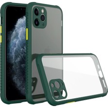 Kazan Hobi Newface iPhone 11 Pro Kılıf Miami Şeffaf Silikon - Koyu Yeşil