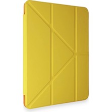 Kazan Hobi Newface iPad Pro 11 (2018) Kılıf Kalemlikli Mars Tablet Kılıfı - Açık Sarı