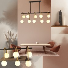 Lampaluce Margherita Klasik Tasarım Modern Sarkıt Yemek Masası Üzeri Avizesi 10\'lu