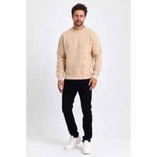 Tarz Cool Erkek Yumuşacık Kumaşlı Regular Fit Yuvarlak Yakalı Sweatshirt