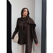Esra Helvacı Ince Çizgili Şal Blazer Ceket