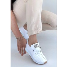 Veralya Fiert Beyaz Cilt Bağcıklı Spor Ayakkabı