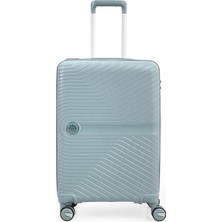 Piel Lino Pıel Lıno Orta Boy Polipropilen Valiz PL015239-M Mavi