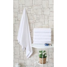 Zemira Otel Tipi 4'lü 70X140 Banyo Havlusu Beyaz