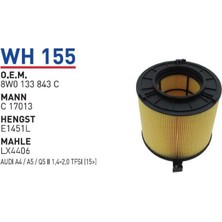 Wunder Filter Audı A4,a5,q5 Iı 1.4-2.0 Tfsı  Uyumlu Hava Filtresi Wh 155