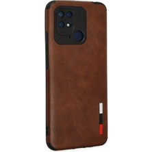 Kazan Hobi Newface Xiaomi Redmi 10C Kılıf Loop Deri Silikon - Kahverengi