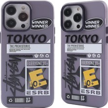 Kazan Hobi Newface iPhone 13 Pro Max Kılıf Prada Desenli Kapak - Prada Mor - 2