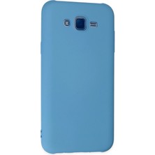 Kazan Hobi Newface Samsung Galaxy J7 Kılıf Nano Içi Kadife Silikon - Mavi