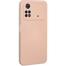Kazan Hobi Newface Xiaomi Poco M4 Pro 4g Kılıf Nano Içi Kadife Silikon - Pudra