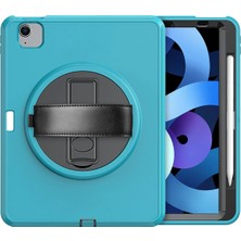 Kazan Hobi Newface iPad 2022 10.9 (10.nesil) Kılıf Hand Strap Tablet Kılıfı - Turkuaz