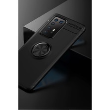 Kazan Hobi Newface Huawei P40 Pro Kılıf Range Yüzüklü Silikon - Siyah