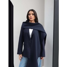 Esra Helvacı Ince Çizgili Şal Blazer Ceket