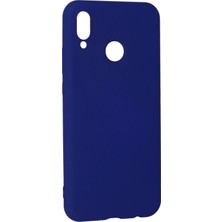 Kazan Hobi Newface Huawei P20 Lite Kılıf Nano Içi Kadife Silikon - Koyu Mavi