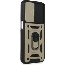 Kazan Hobi Newface Samsung Galaxy M34 5g Kılıf Pars Lens Yüzüklü Silikon - Gold