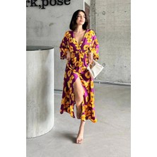 Zemira Çiçek Baskılı Elbise