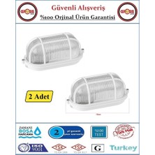 Gross AVM Plastik Kafesli Glop Duvar ve Tavan Armatürü - 2 Adet