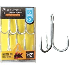 Sea Horse Diamond Scaled Sharp Hook Oty:6 No:2