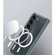 Kazan Hobi Newface Samsung Galaxy Z Fold 6 Kılıf Magneticsafe Şeffaf Silikon - Şeffaf