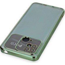 Kazan Hobi Newface Xiaomi Redmi 10C Kılıf Razer Lensli Silikon - Yeşil