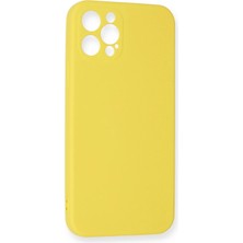 Kazan Hobi Newface iPhone 12 Pro Max Kılıf Nano Içi Kadife Silikon - Sarı