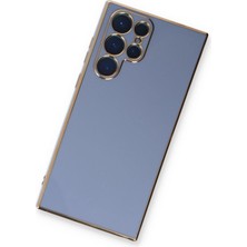 Kazan Hobi Newface Samsung Galaxy S22 Ultra Kılıf Volet Silikon - Mavi