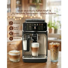 Philips 20 Farklı Kahve Çeşidi Sunan Tam Otomatik Makine Lattego Teknolojisi ile Kolay Temizlenen Süt Haznesi Sıcak Espresso Cappuccino ve Buzlu Soğuk Içecek Özellikli