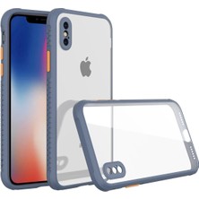 Kazan Hobi Newface iPhone Xs Max Kılıf Miami Şeffaf Silikon - Gri