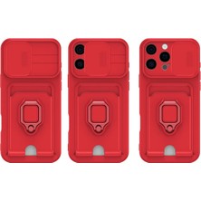 Kazan Hobi Newface iPhone 16 Kılıf Zuma Kartvizitli Yüzüklü Silikon - Pembe