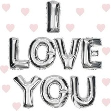 Indispensablely I Love You Folyo Balon Gümüş Renk 35 cm