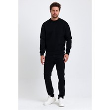Tarz Cool Erkek Yumuşacık Kumaşlı Regular Fit Yuvarlak Yakalı Sweatshirt