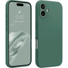 Kazan Hobi Newface iPhone 16 Kılıf First Silikon - Koyu Yeşil