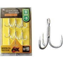 Sea Horse Diamond Scaled Sharp Hook Oty:8 No:8