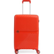 Piel Lino Pıel Lıno Orta Boy Polipropilen Valiz PL015239-M Turuncu