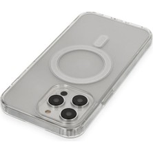 Kazan Hobi Newface iPhone 14 Pro Kılıf Matte Şeffaf Magneticsafe - Şeffaf