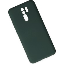 Kazan Hobi Newface Xiaomi Redmi 9 Kılıf Nano Içi Kadife Silikon - Koyu Yeşil