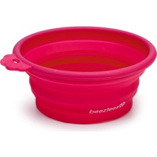 Storozde Beeztees Köpek Mama ve Su Kabı, Teleskopik, Pembe, Silikon, 15,5cm, 250ML