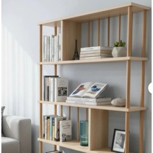 Peka 5 Raflı Modern Dekoratif Kitaplık Klasörlük Mutfak Rafı Kiler Çok Amaçlı Düzenleyici Raf