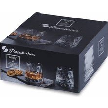 Paşabahçe 300 cc Leafy Desenli Su Bardağı 6'lı Set Şeffaf Cam ile Özel Tasarım 420194