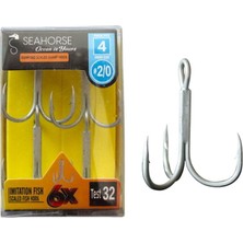 Sea Horse Diamond Scaled Sharp Hook Oty:4 No:2/0