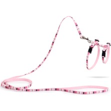 Storozde Beeztees Yavru Kedi Göğüs Tasması ve Gezdirme Kayışı, 120CM, Pembe, 15-33CM